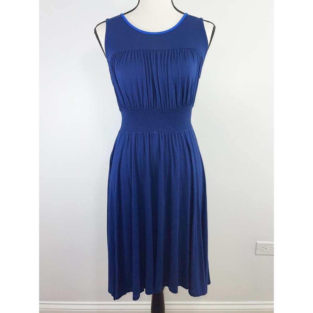 Girls from Savoy Anthropologie Navy Blue Sleeveless High~Low Dress Sz XS